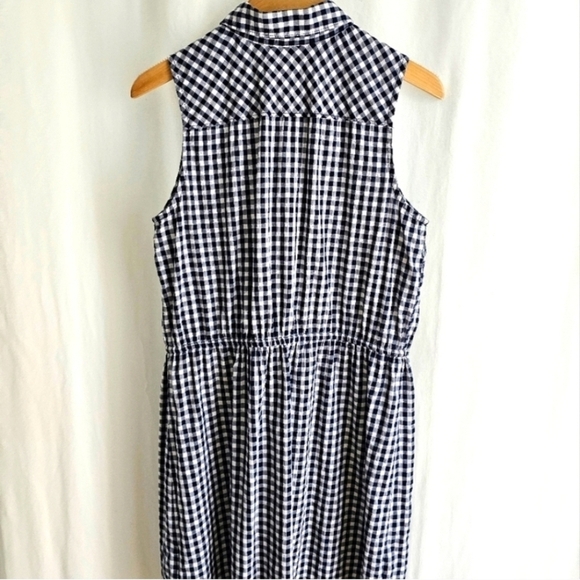 Tommy Hilfiger Gingham Sleeveless Shirt Dress - Picture 11 of 16